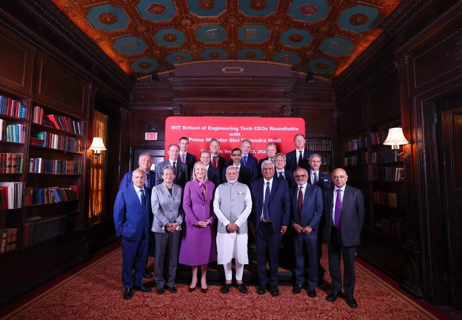 Modi with tech CEOs